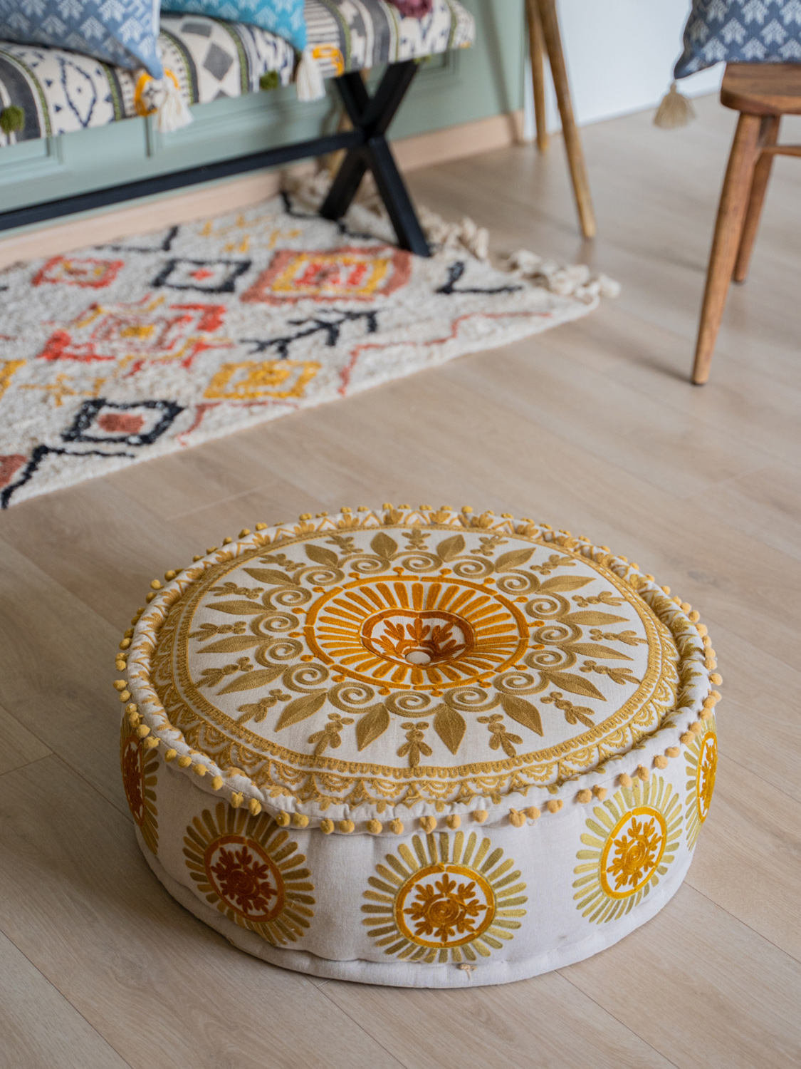 Heritage Tapestry Seat Pouf